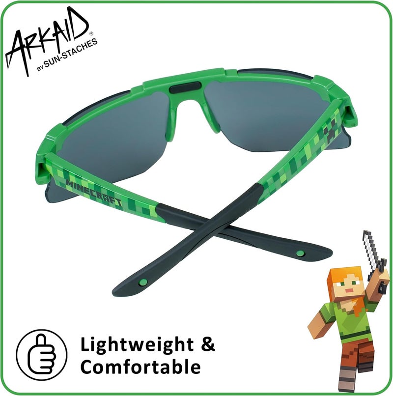 ARKAID Official Minecraft Boys Sunglasses | UV400 | One Size Fits Most Kids - Image 3